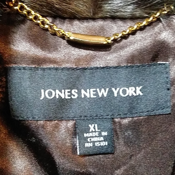 Jones New York faux fur coat xl - Picture 7 of 13